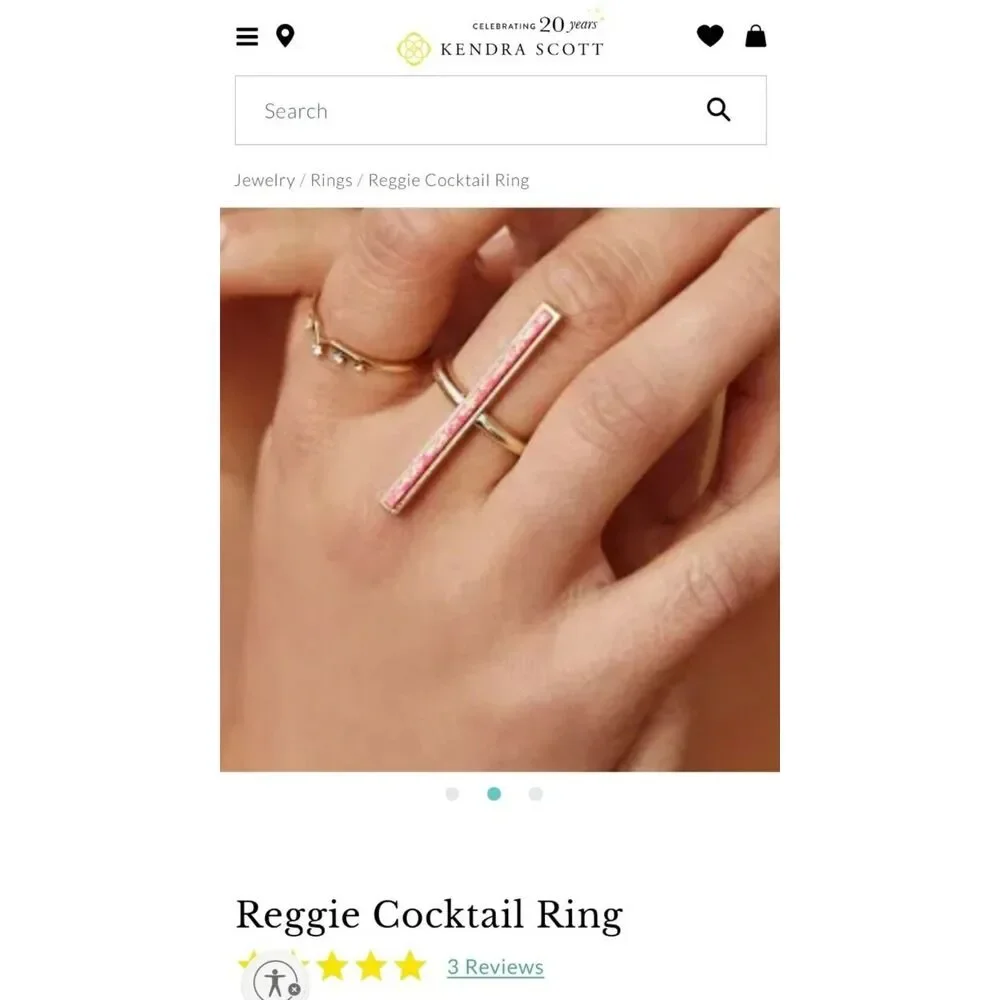 Kendra Scott Reggie Ring Kyocera Opal and Rose Gold size 6
